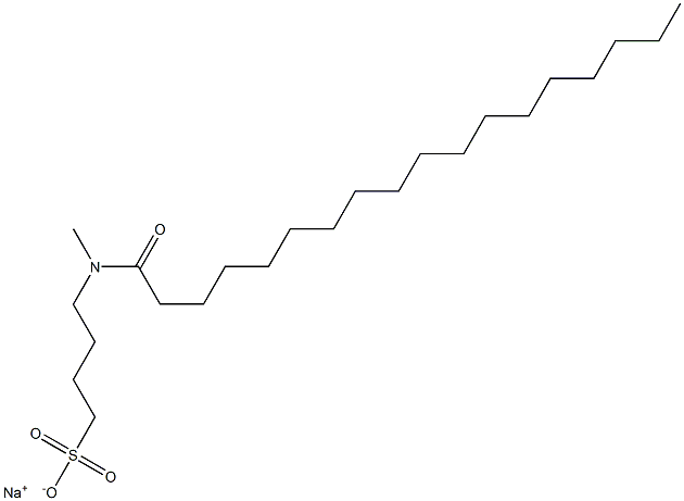 4-(N-Stearoyl-N-methylamino)-1-butanesulfonic acid sodium salt Struktur