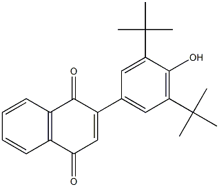 2-(4-Hydroxy-3,5-di-tert-butylphenyl)-1,4-naphthoquinone Struktur