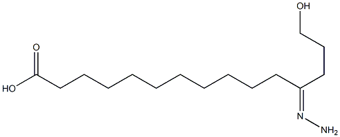 12-Hydrazono-15-hydroxypentadecanoic acid Struktur