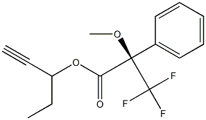 (R)-2-Methoxy-3,3,3-trifluoro-2-phenylpropanoic acid (1-ethyl-2-propynyl) ester Struktur