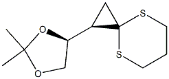 (1R)-1-[(4S)-2,2-Dimethyl-1,3-dioxolan-4-yl]-4,8-dithiaspiro[2.5]octane Struktur