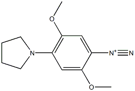 2,5-Dimethoxy-4-(1-pyrrolidinyl)benzenediazonium Struktur