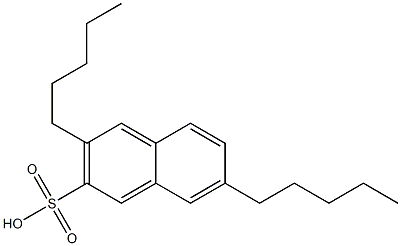 3,7-Dipentyl-2-naphthalenesulfonic acid Struktur