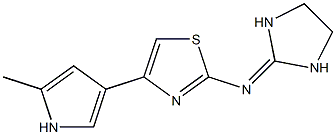 2-(Imidazolidin-2-ylidene)amino-4-(2-methyl-1H-pyrrol-4-yl)thiazole Struktur