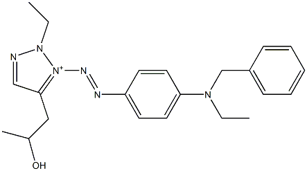 3-[4-[Benzyl(ethyl)amino]phenylazo]-2-ethyl-4-(2-hydroxypropyl)-2H-1,2,3-triazol-3-ium Struktur