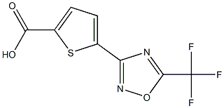 5-[5-(Trifluoromethyl)-1,2,4-oxadiazol-3-yl]thiophene-2-carboxylic acid Struktur