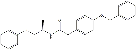 (+)-2-[4-(Benzyloxy)phenyl]-N-[(R)-1-methyl-2-(phenyloxy)ethyl]acetamide Struktur