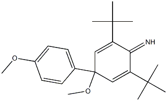 2,6-Di-tert-butyl-4-methoxy-4-(4-methoxy-phenyl)-2,5-cyclohexadien-1-imine Struktur