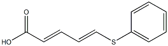 (2E,4E)-5-Phenylthio-2,4-pentadienoic acid Struktur