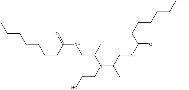 N,N'-[2-Hydroxyethyliminobis(2-methyl-2,1-ethanediyl)]bis(octanamide) Struktur