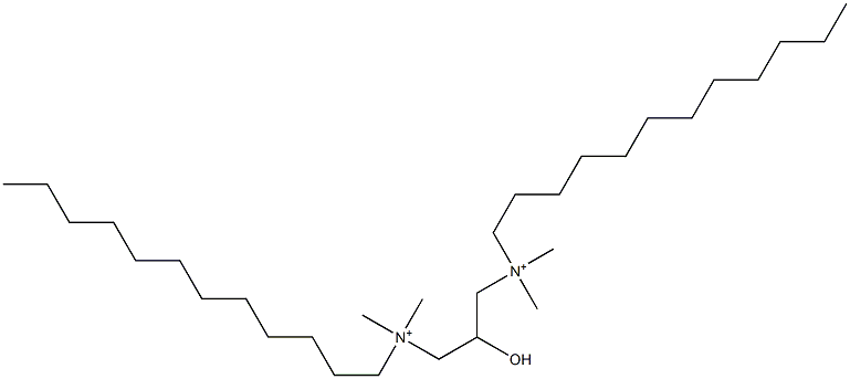 N,N'-(2-Hydroxy-1,3-propanediyl)bis(dodecyldimethylaminium) Struktur