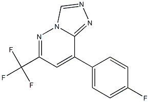 6-(Trifluoromethyl)-8-(4-fluorophenyl)-1,2,4-triazolo[4,3-b]pyridazine Struktur