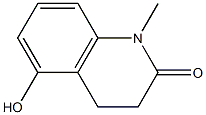 5-Hydroxy-1-methyl-3,4-dihydro-2(1H)-quinolone Struktur