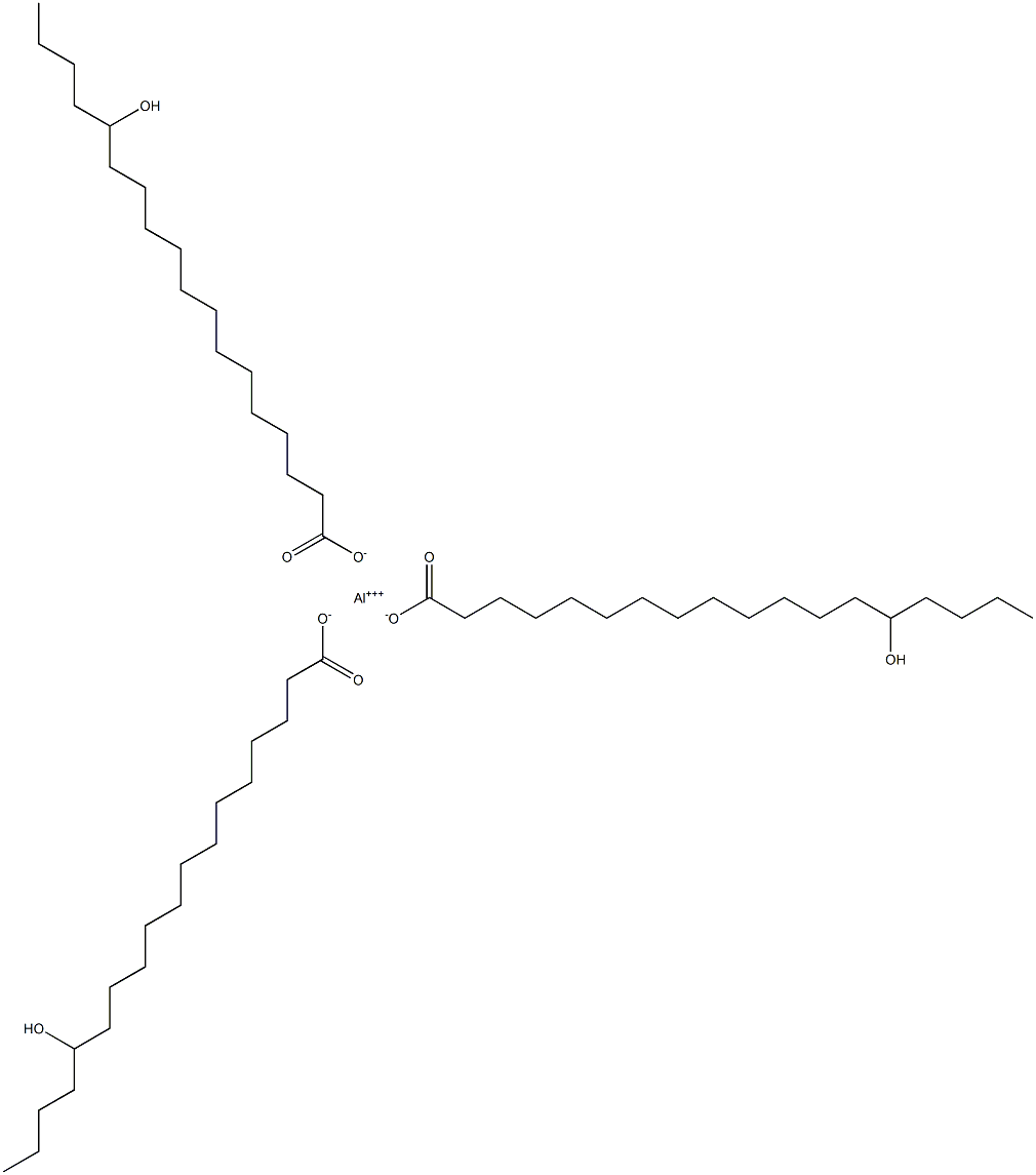 Tris(14-hydroxystearic acid)aluminum salt Struktur