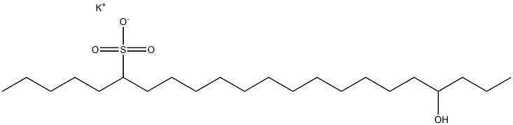 19-Hydroxydocosane-6-sulfonic acid potassium salt Struktur