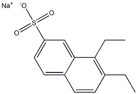 7,8-Diethyl-2-naphthalenesulfonic acid sodium salt Struktur