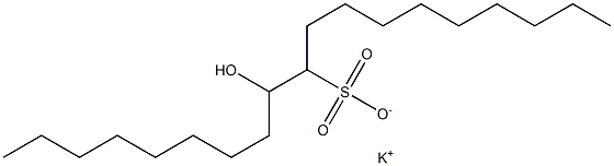 9-Hydroxynonadecane-10-sulfonic acid potassium salt Struktur