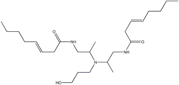 N,N'-[3-Hydroxypropyliminobis(2-methyl-2,1-ethanediyl)]bis(3-octenamide) Struktur