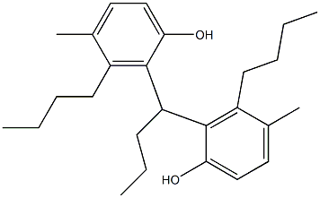 2,2'-Butylidenebis(3-butyl-4-methylphenol) Struktur