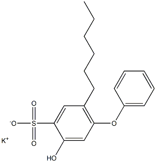 3-Hydroxy-6-hexyl[oxybisbenzene]-4-sulfonic acid potassium salt Struktur