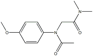 N-(Dimethylcarbamoylmethyl)-p-methoxyacetanilide Struktur