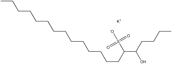 5-Hydroxyicosane-6-sulfonic acid potassium salt Struktur