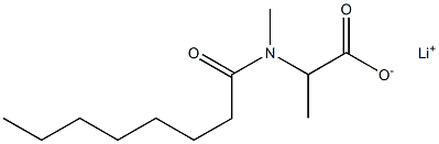 2-(N-Methyl-N-octanoylamino)propionic acid lithium salt Struktur