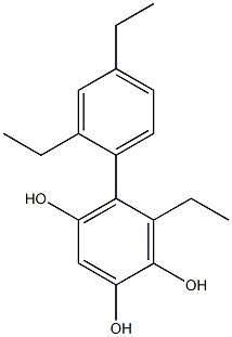 6-Ethyl-5-(2,4-diethylphenyl)benzene-1,2,4-triol Struktur