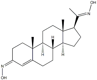 (3Z,20E)-Progesterone dioxime Struktur