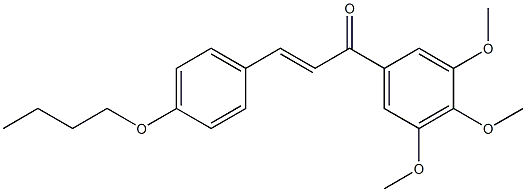 4-Butoxy-3',4',5'-trimethoxy-trans-chalcone Struktur