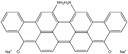 Disodium 16,17-diamino-5,10-dinaphtho[1,2,3-cd:3',2',1'-lm]perylenediolate Struktur