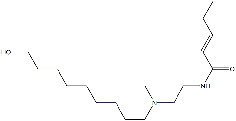 N-[2-[N-(9-Hydroxynonyl)-N-methylamino]ethyl]-2-pentenamide Struktur