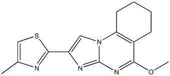 2-(4-Methyl-2-thiazolyl)-5-methoxy-6,7,8,9-tetrahydroimidazo[1,2-a]quinazoline Struktur