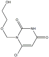 1-(2-Hydroxyethoxymethyl)-6-chlorouracil Struktur