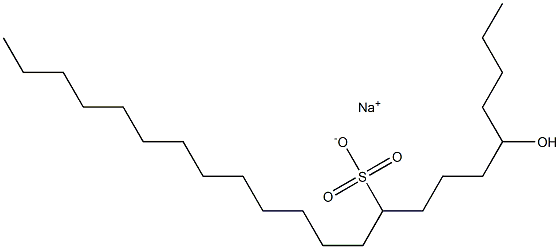 5-Hydroxydocosane-9-sulfonic acid sodium salt Struktur