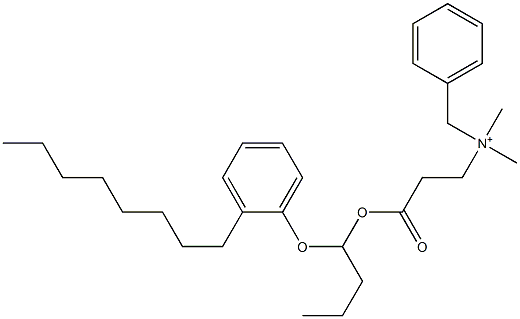 N,N-Dimethyl-N-benzyl-N-[2-[[1-(2-octylphenyloxy)butyl]oxycarbonyl]ethyl]aminium Struktur