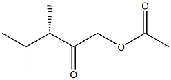 [S,(+)]-1-Acetyloxy-3,4-dimethyl-2-pentanone Struktur