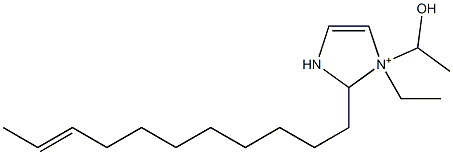 1-Ethyl-1-(1-hydroxyethyl)-2-(9-undecenyl)-4-imidazoline-1-ium Struktur