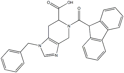 1-Benzyl-4,5,6,7-tetrahydro-5-(9H-fluoren-9-ylcarbonyl)-1H-imidazo[4,5-c]pyridine-6-carboxylic acid Struktur