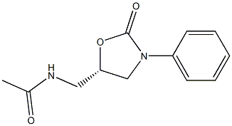 (5S)-5-Acetylaminomethyl-3-[phenyl]oxazolidine-2-one Struktur