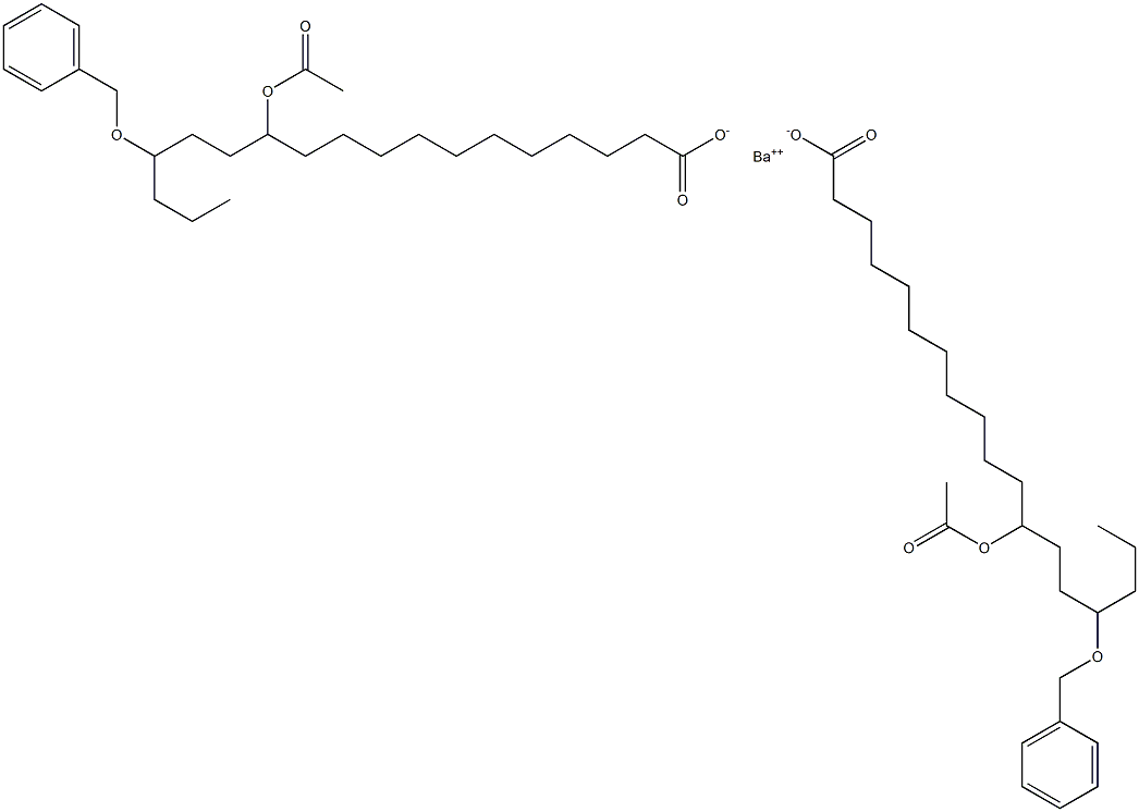 Bis(15-benzyloxy-12-acetyloxystearic acid)barium salt Struktur