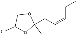 2-[(Z)-2-Pentenyl]-2-methyl-4-chloro-1,3-dioxolane Struktur