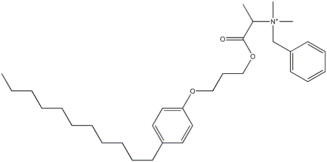 N,N-Dimethyl-N-benzyl-N-[1-[[3-(4-undecylphenyloxy)propyl]oxycarbonyl]ethyl]aminium Struktur