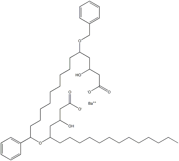 Bis(5-benzyloxy-3-hydroxystearic acid)barium salt Struktur