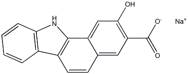 2-Hydroxy-11H-benzo[a]carbazole-3-carboxylic acid sodium salt Struktur