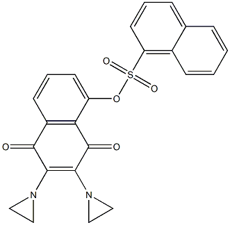 2,3-Bis(1-aziridinyl)-5-[1-naphthalenylsulfonyloxy]-1,4-naphthoquinone Struktur