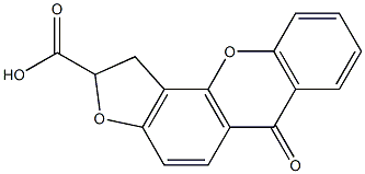 1,2-Dihydro-6-oxo-6H-furo[2,3-c]xanthene-2-carboxylic acid Struktur