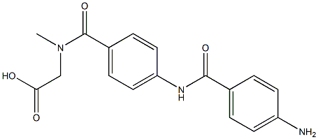 [N-[4-(4-Aminobenzoylamino)benzoyl]-N-methylamino]acetic acid Struktur