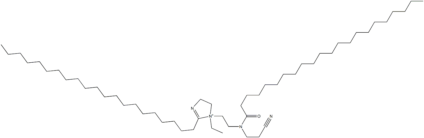 1-[2-[(2-Cyanoethyl)(1-oxodocosyl)amino]ethyl]-1-ethyl-2-henicosyl-4,5-dihydro-1H-imidazol-1-ium Struktur