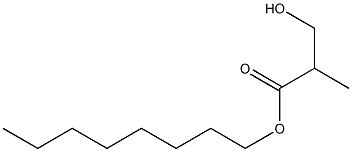 3-Hydroxy-2-methylpropionic acid octyl ester Struktur